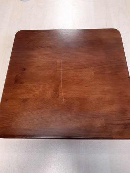 280162 - Sipërfaqe Tavoline Katrore, Ngjyrë Kafe e Errët 40x40x2,5cm, Dru Lisi i Trajtuar