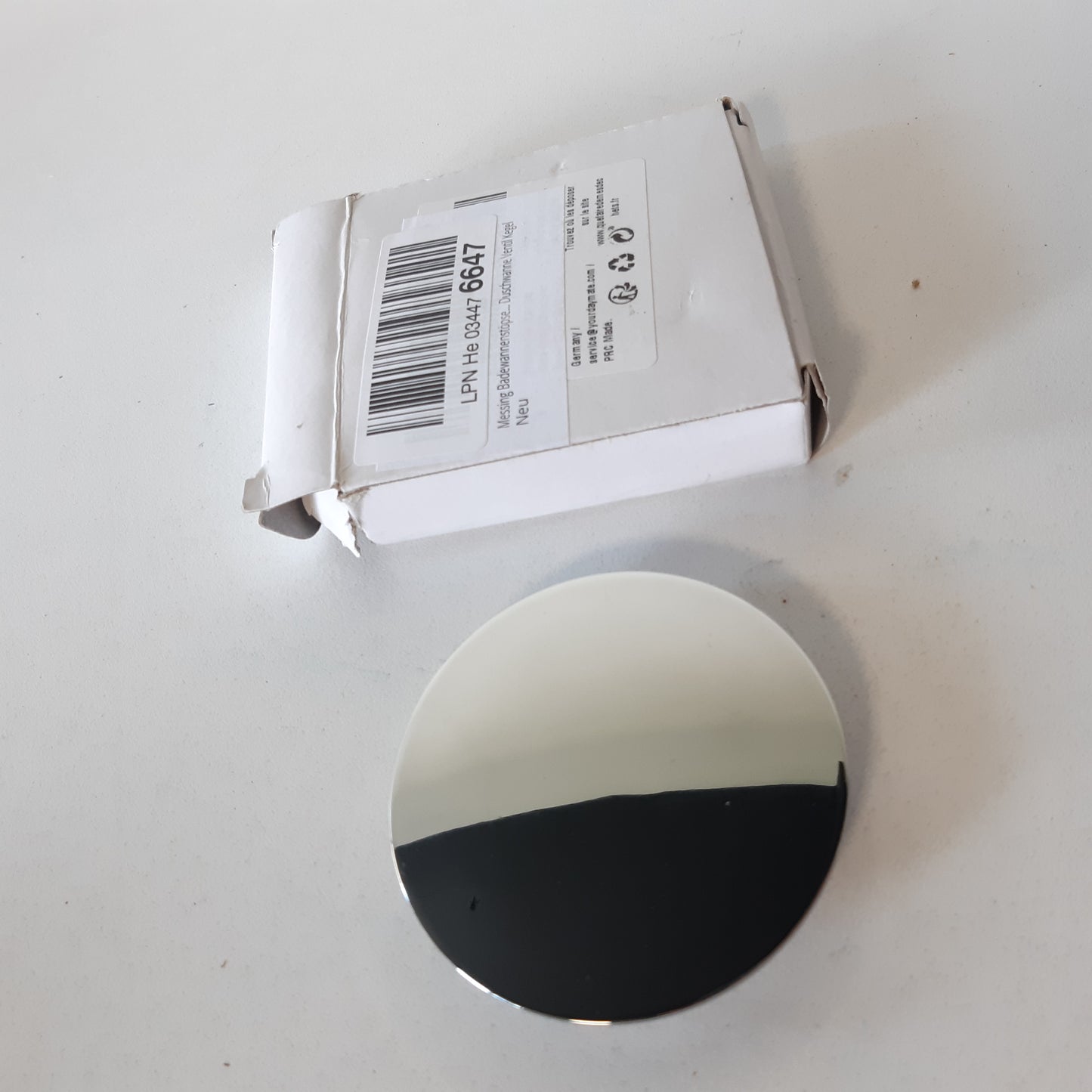 257616 - TAPË PËR VASKË PREJ BRONZI, 1 pako, kon valvule Ø 72 mm, krom me shkëlqim të lartë, e përputhshme me pajisje kulluese Viega Rotaplex, Hansgrohe, Grohe, kunj ekscentrik 34-52 mm
