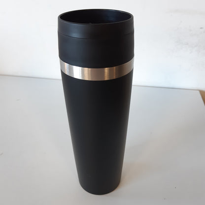 227885 - EMSA N2023550 – Filxhan Udhëtimi 0.5 Litra, çelik inox, kapak i ri me vidë, 100% i papërshkueshëm nga rrjedhjet, mban pijet të ngrohta për 6 orë dhe të ftohta për 12 orë, hapje për pirje 360°, i zi