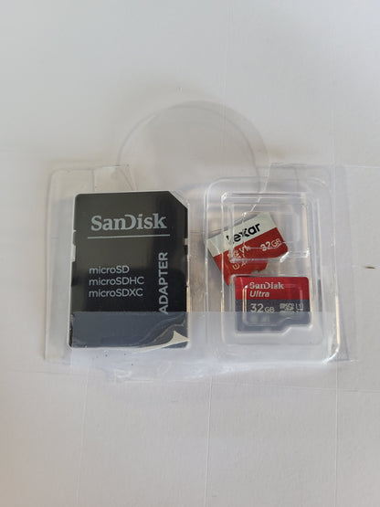 268334 - SANDISK Ultra microSDHC 32 GB + adaptor SD, performancë A1 deri në 120 MB/s, Klasa 10, U1 (Paketë dyshe)