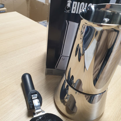 250718 - BIALETTI Venus Induction Makinë kafeje Espresso 10 gota (460 ml), çelik inox, e përshtatshme për të gjitha llojat e sobave, Alumini, Argjend