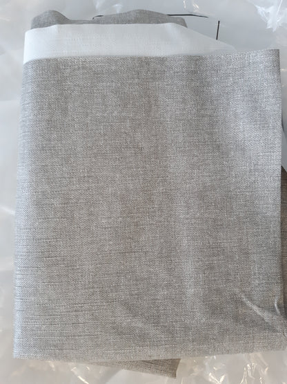 242553 - ANRO Mbulesë tavoline me mbulesë vaji, gri prej liri, 100x140 cm