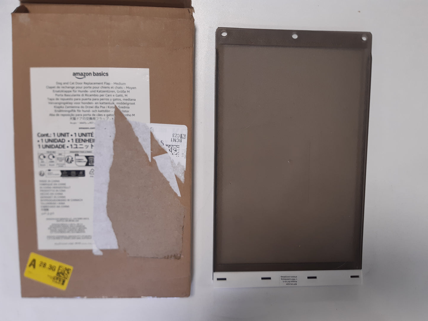 209544 - AMAZON BASICS Kapak Zëvendësues për Qen dhe Mace, Madhësia M, 18.8cm x 40.0cm, Ngjyra e Bardhë dhe Gri