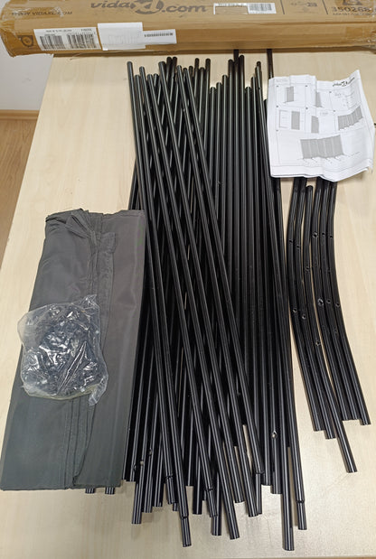 244529 - VIDA XL Ndarëse Dhome me 5 Panele, Ngjyrë Antraciti 433x180 cm, Pëlhurë