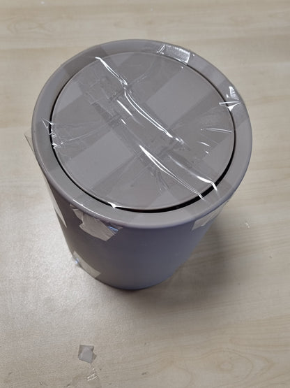 215138 - RELAXDAYS Kosh kozmetik, 6 litra, me kapak lëkundës, plastikë mat, kosh mbeturinash banjoje i rrumbullakët