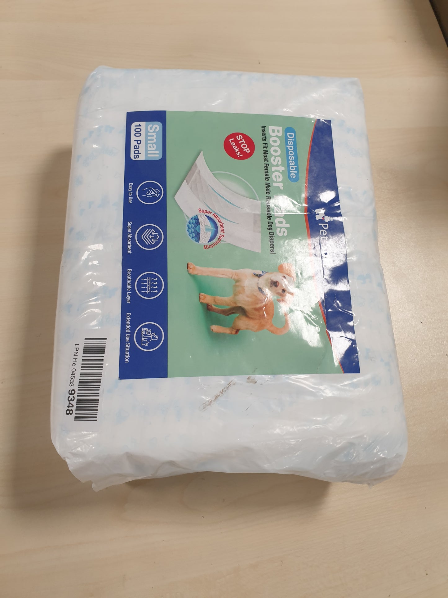 227827 - Pelena të buta për qen, 100 copë, mbrojtje nga rrjedhjet, peceta përforcuese me thithje të lartë për pelena për qen (S-100)