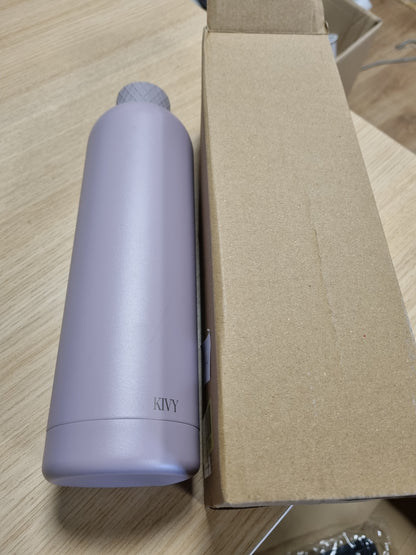 167741 - KIVY Thermos nga Çeliku Inoks 1L - Shishe Uji e Izoluar, e Papërshkueshme, e Përshtatshme për Pije të Gazuara - Për Shkollë, Palestër, Udhëtime