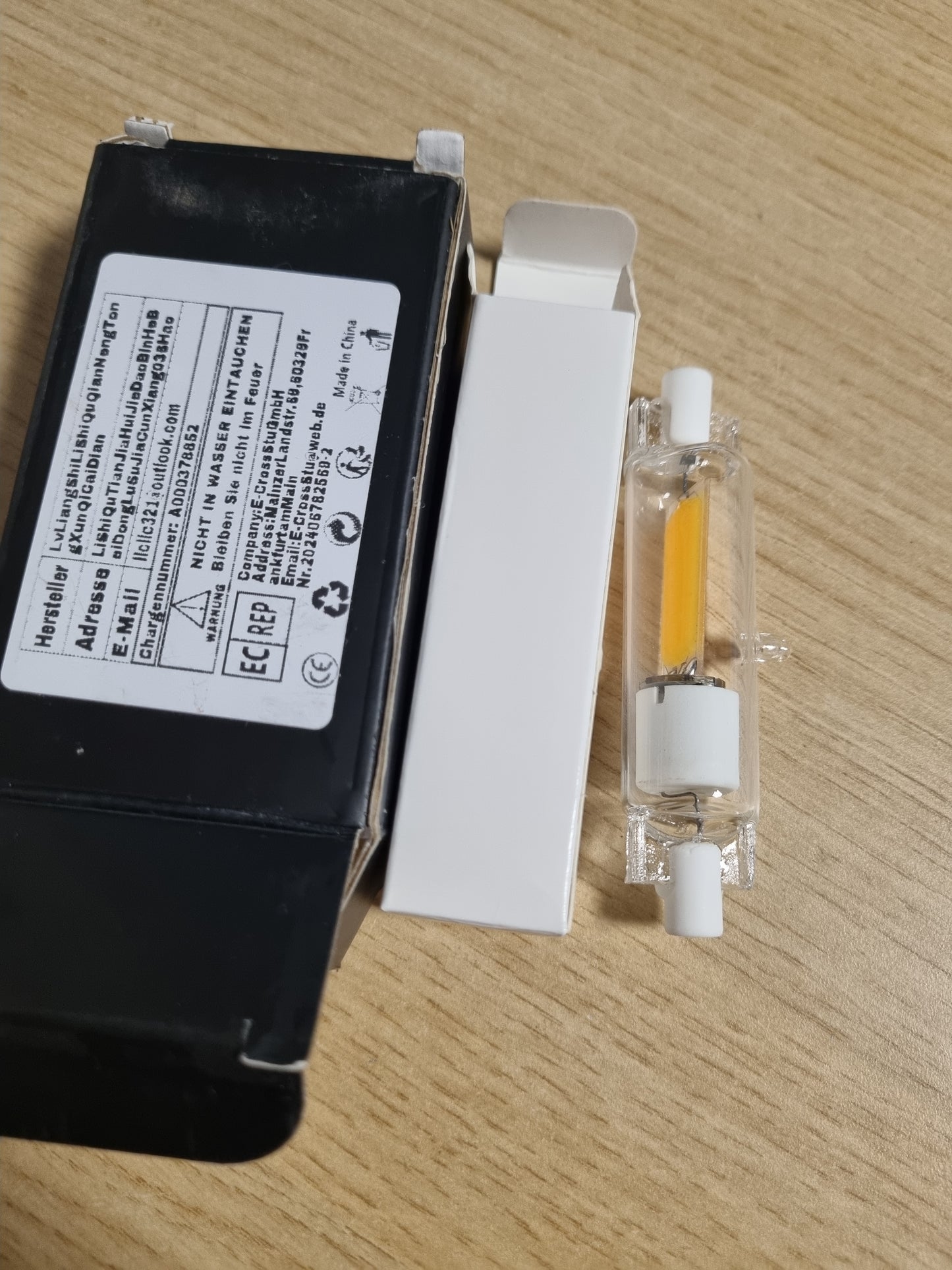 223439 - DVNOUA - Llampa R7S LED 78mm me errësim, 20W R7S LED 78mm zëvendësuese për llamba halogjene J78mm 200W, e bardhë e ngrohtë 3000K, 2000 lumen, pako me 2 copë