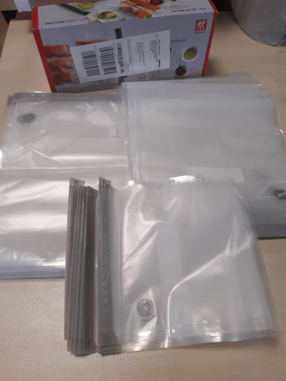 263020 - Set qesesh vakumi Fresh & Save | 10 copë | Madhësi të ndryshme | Plastike | Të ripërdorshme