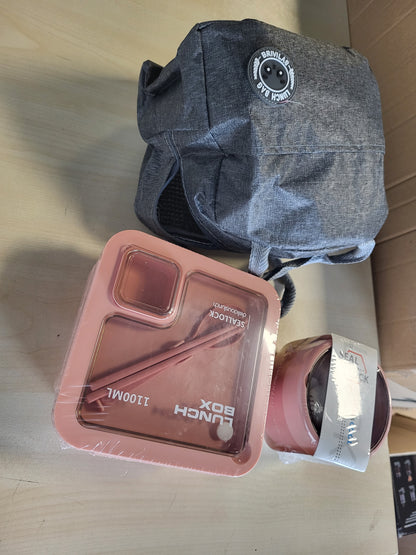 214876 - Kuti Bento për të rritur dhe fëmijë, 1100 ml, e sigurt për mikrovalë, e papërshkueshme nga rrjedhjet
