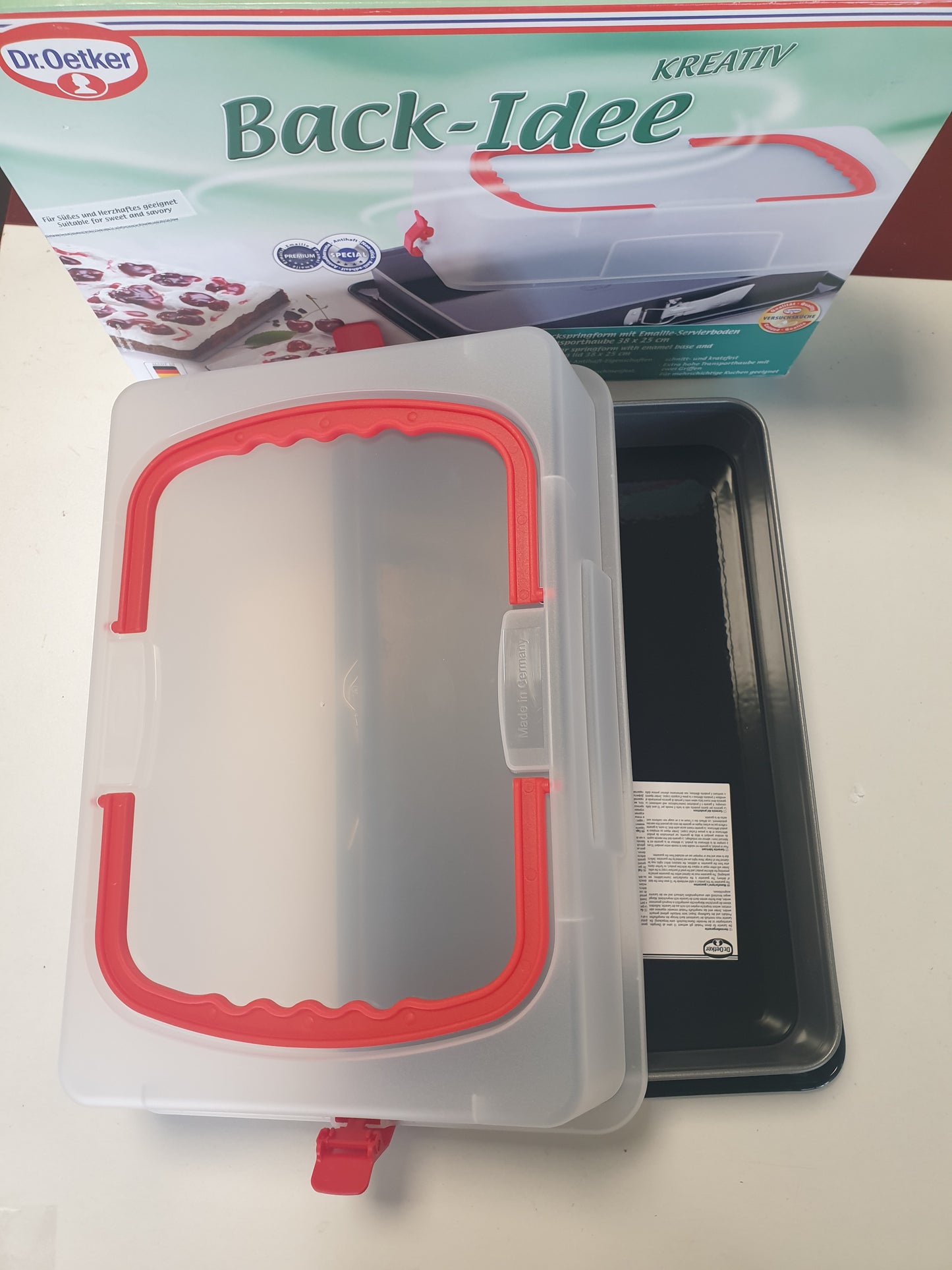 260398 - DR. OETKER Tavë drejtkëndëshe me sustë, 43.5 x 29.5 x 10.5 cm, Veshje jo-ngjitëse