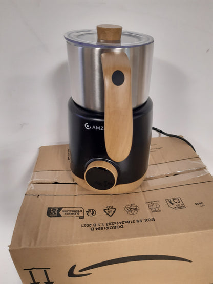 175122 - AMZCHEF Shkumëzues Qumështi 8-në-1 Automatik, 550 Vat, Kapacitet 600ml, Multifunksional i Ndarë Elektrike për Qumësht të Nxehtë dhe të Ftohtë, Ushqim për Fëmijë me Bazë Qumështi