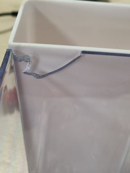 215685 - HAUSDEC Akuariumi prej akriliku plastik vetëpastrues, i lehtë për t’u ndërruar, i bardhë