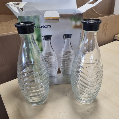 205572 - SODASTREAM Karafë Transparente Qelqi, Modeli 1047200490, Kapaciteti 2 x 0.615 L