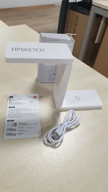 207124 - TIPSKETCH Llambë gjysmë-permanente për thonj - UV LED 18W, Tharje e Shpejtë, Kohëmatës i Dyfishtë, Lidhje Tip-C, e Bardhë, Ideale për Manikyr Profesional dhe në Shtëpi