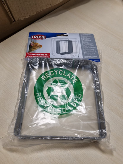 216610 - TRIXIE Element Tuneli Zgjatues për Derën me Lëvizje të Lirë TRIXIE 44232, zgjat thellësinë e instalimit me 27 mm, Plastik, Gri, 44252