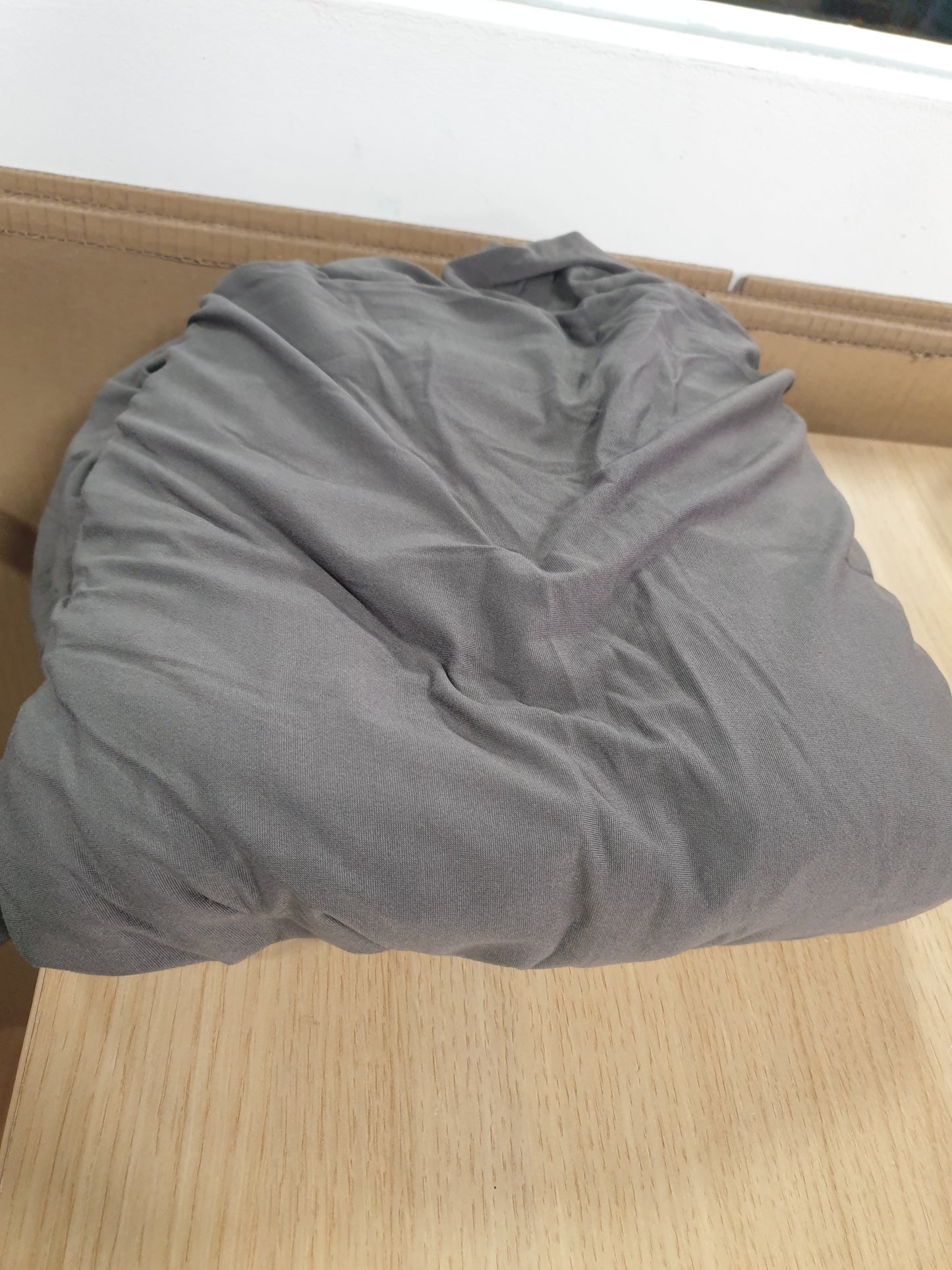 200723 - FANSU Mbulesa Elastike për Karrige 1 Vend, me Xhepa, Materiali i Shtresës, Antracit, Mbrojtëse për Mobilje në Dhomën e Ndenjes