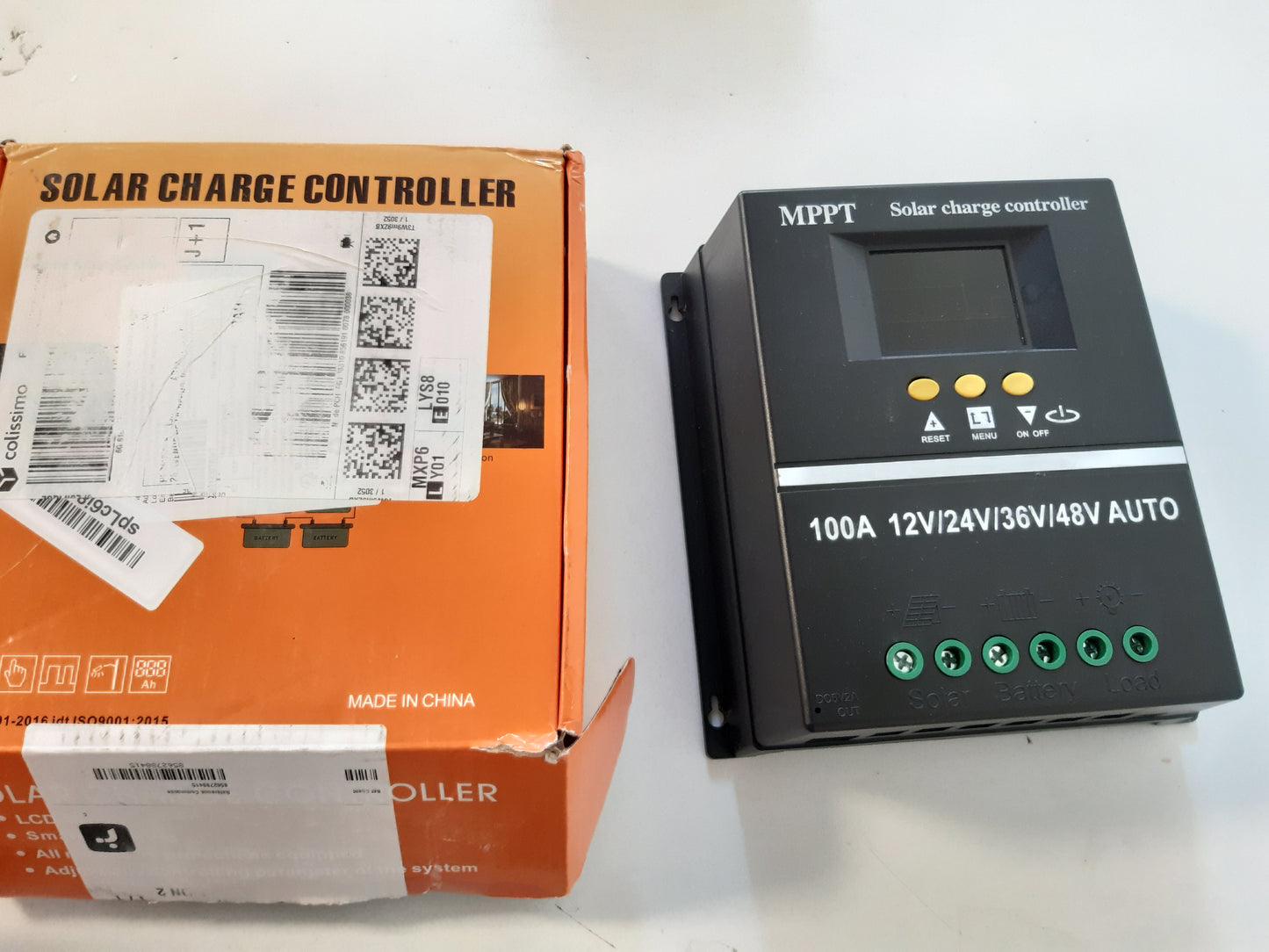 235269 - AILAO Kontrollues karikimi diellor MPPT 100A 12V/24V/36V/48V, Ekran LCD, Hyrje maksimale 100V DC, për bateri plumbi/acidi/litiumi, USB e dyfishtë e zezë
