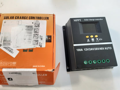 235269 - AILAO Kontrollues karikimi diellor MPPT 100A 12V/24V/36V/48V, Ekran LCD, Hyrje maksimale 100V DC, për bateri plumbi/acidi/litiumi, USB e dyfishtë e zezë