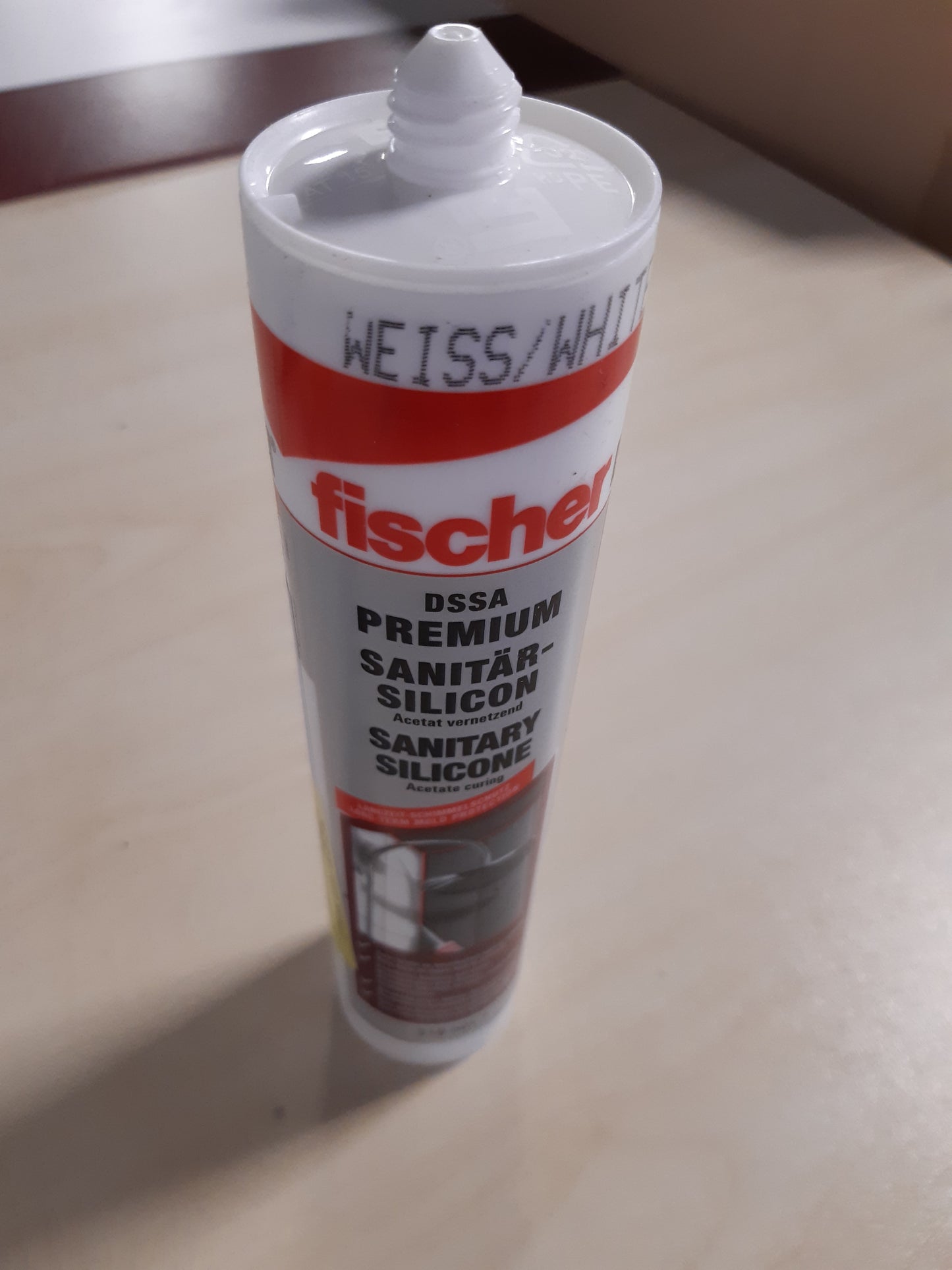 165273 - FISCHER Silikon Sanitar DSSA SAG, Për Vulosje dhe Fugë në Mjedise Sanitare dhe Kuzhinë, Fishek Për Përdorime të Shumta dhe Materiale Ndërtimi, Kapacitet 310ml, Ngjyrë Gri Sanitare