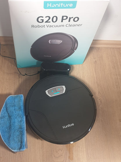 255081 - HONITURE Fshesë me korrent robotike G20 PRO, thithje 8000Pa, me mop, Alexa/WiFi/APP, super e hollë, për dysheme të forta me qime kafshësh shtëpiake