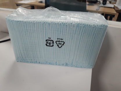 261711 - AMAZON BASICS Mbrojtëse stërvitjeje për qen dhe këlyshë, 5 shtresa, madhësi standarde, pako me 50 copë, blu