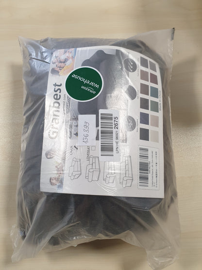 136399 - GRANBEST Mbulesë Divani Elastike 1 Copë, Material Spandeksi Jacquard, Anti-Ujë dhe Anti-Rrëshqitëse me Shkumë, Ngjyrë Bezhë (1 Vendi)