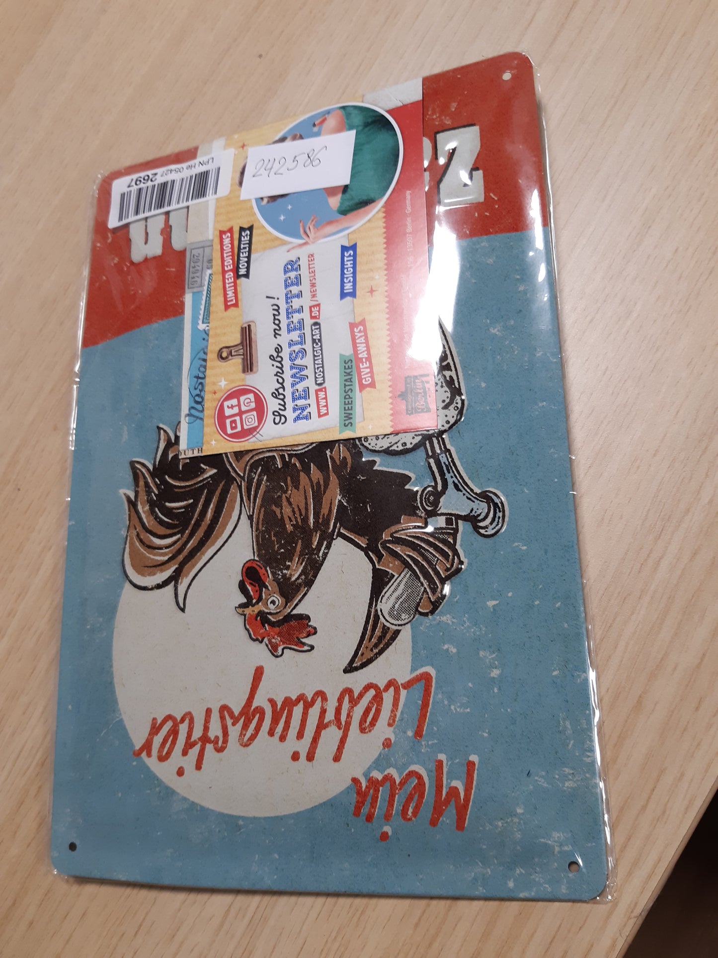 242586 - NOSTALGIK-ART Tabelë Retro prej Kallaji, 20 x 30 cm, E Bërë prej Metali, Dizajn Vintage