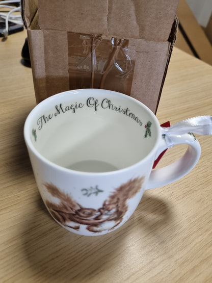 168431 - ROYAL WORCESTER WRENDALE DESIGNS Gotë Qeramike, Kapaciteti 0.3L, Dizajn Squirrel Magic of Christmas