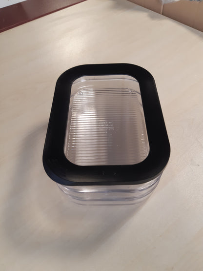 224128 - MEPAL Enë për Ruajtjen e Salçiçeve Modula, 3 Shtresa, 1650 ml, E Zezë