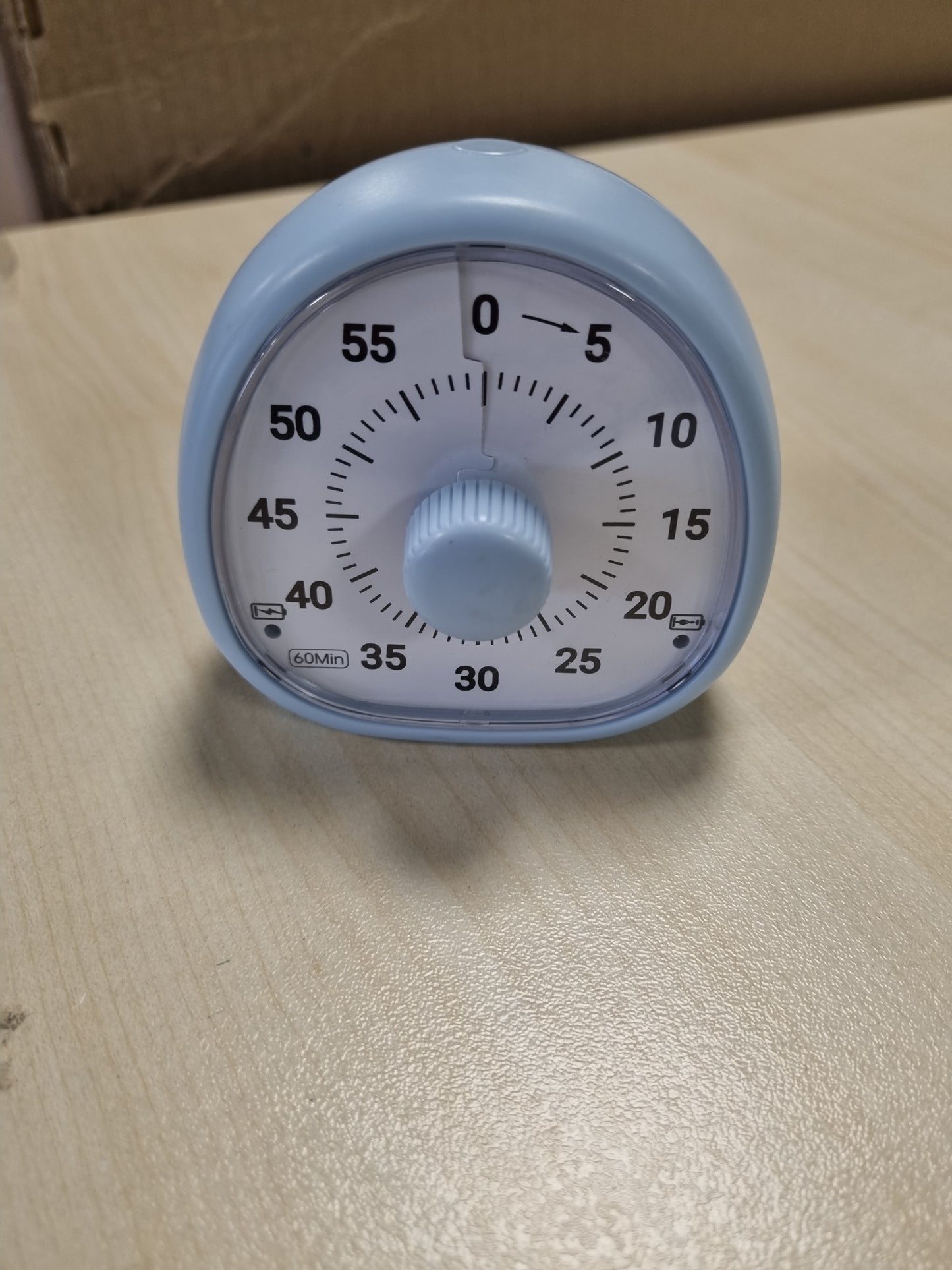 252762 - DIBONIUR Kohëmatës vizual i rikarikueshëm për fëmijë, numërimi mbrapsht 60 minuta, i heshtur, për kuzhinë, klasë, takime (blu)