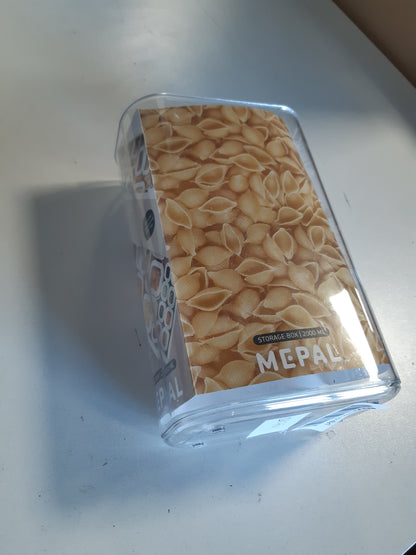 263781 - MEPAL Enë Ruajtjeje Transparente me Kapakë - Enë Ushqimi Drejtkëndëshe - 2000 ml - E Zezë