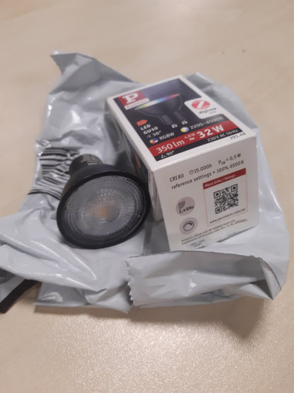 252643 - PAULMANN 29148 Standard 230V Smart Home Zigbee LED Reflektor GU10 350lm 4.8W RGBW+ me Errësim të Llambës së Zezë Mat