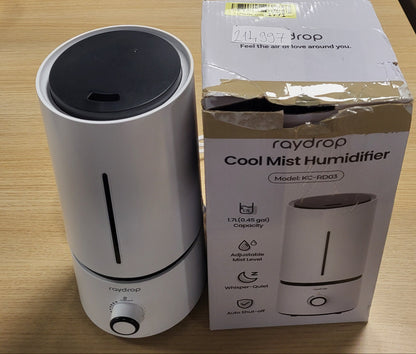 214997 - RAYDROP Lagështues ajri për dhoma gjumi dhe dhoma fëmijësh, Lagështues ultrasonik 1.7L, fikje automatike