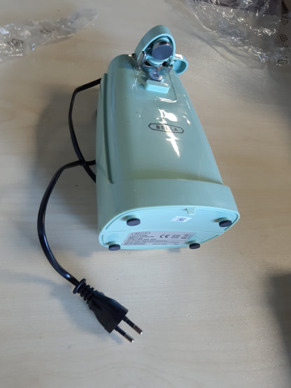 247712 - BELLA – Hapëse Elektrike Kanaçesh me Mprehëse Thikash, Hapëse Kavanozash Shumëfunksionale, Teh Çelik Inoks, Ngjyrë Jeshile Sherebele