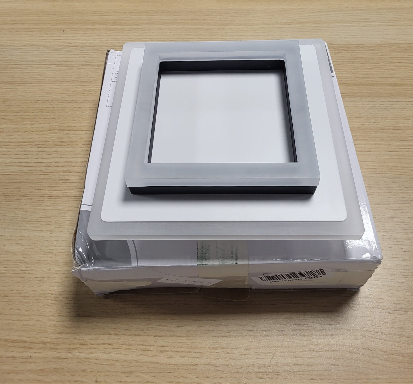 227388 - SENQIU Dritë Tavani LED, Llambë Tavani Moderne 24W 2700LM, Drita Akrilike të Zeza, 4500K e Bardhë Neutrale