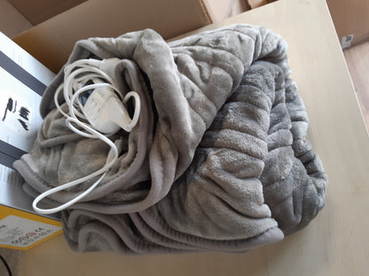 255309 - COSI HOME Batanije e Ngrohtë Luxe - Batanije e Madhe Elektrike me 10 Cilësime Temperature, Kohëmatës 10-orësh, Mbrojtje nga Mbinxehja, Telekomandë Dixhitale, e Larë në Lavatriçe - Gri (180x130 cm)