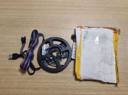 141543 - vidaXL Shirit LED RGB, furnizim USB 5V, me kontrollues të integruar (50 cm)