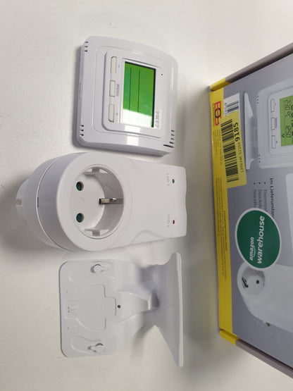 245310 - ELEKTROBOCK Termostat Dhome Pa Tel FRT7B3 me Mbështetëse, Rreze të gjata, për ngrohje elektrike dhe infra të kuqe, e bardhë