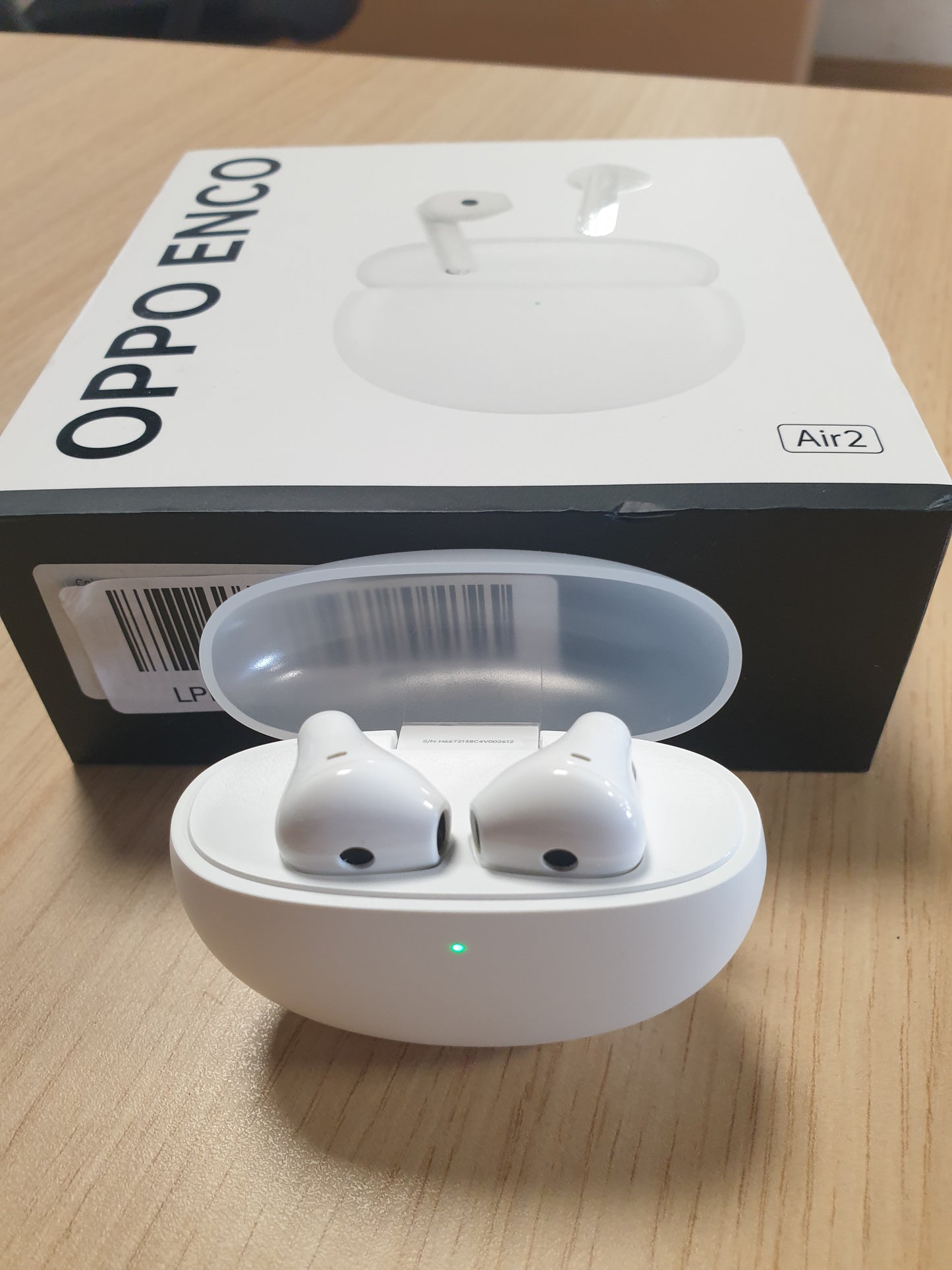 266173 - OPPO Kufje Enco Air2 True Wireless, Jetëgjatësi Baterie 24 orë, Karikim i Shpejtë, Bluetooth 5.2, Rreze 10 m, Kontrolle me Prekje, Anulim Zhurme, Android dhe iOS, IPX4, E Bardhë [Versioni Italian]
