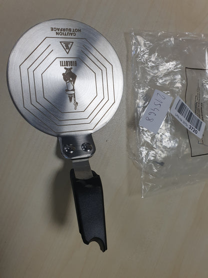 215468 - BIALETTI Sobë Induksioni 13cm, Adaptor Induksioni, i përshtatshëm për makina kafeje 1-9 filxhanësh ose të vogla, çelik, i zi