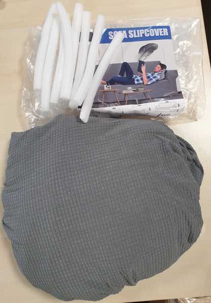 204485 - HENGRONGSHEN Mbulesë Divani në Formë L, 4 Vendesh, Madhësi 230-300cm, Gri e Çelët, Mbulesë Universale me Rezistencë ndaj Ujës dhe Kundër Rrudhave