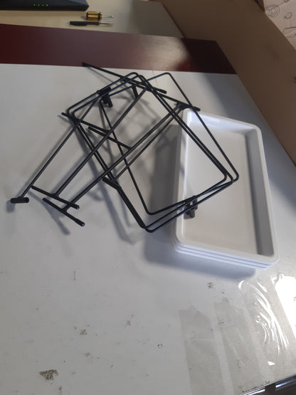 216752 - Lifewit Tabaka Servirjeje me 3 Pjata, Plastike e Madhe Drejtkëndëshe 30 x 17 cm