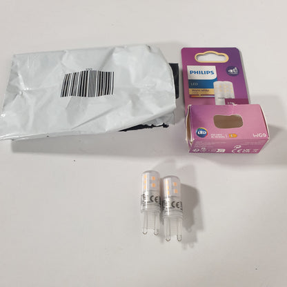 205899 - PHILIPS Llampa LED Standarde, Zëvendësuese për Llambën Halogjene 40W, Bazë G9, Dritë e Bardhë e Ngrohtë 2700K, Pako Me 2, Gjeneratë e Re
