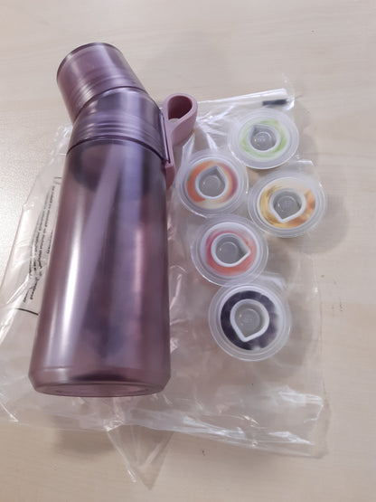 199404 - AIR UP - Shishe për Pije në Shkollë, Sport dhe Palestër, Me Kapacitet 600ml, Përfshin 5 Kapsula pa Sheqer dhe Kashtë - Shishe Uji me Aromë Vjollce, E Përshtatshëm Edhe për Fëmijë, Djem dhe Vajza, Për Pije të Gazuara