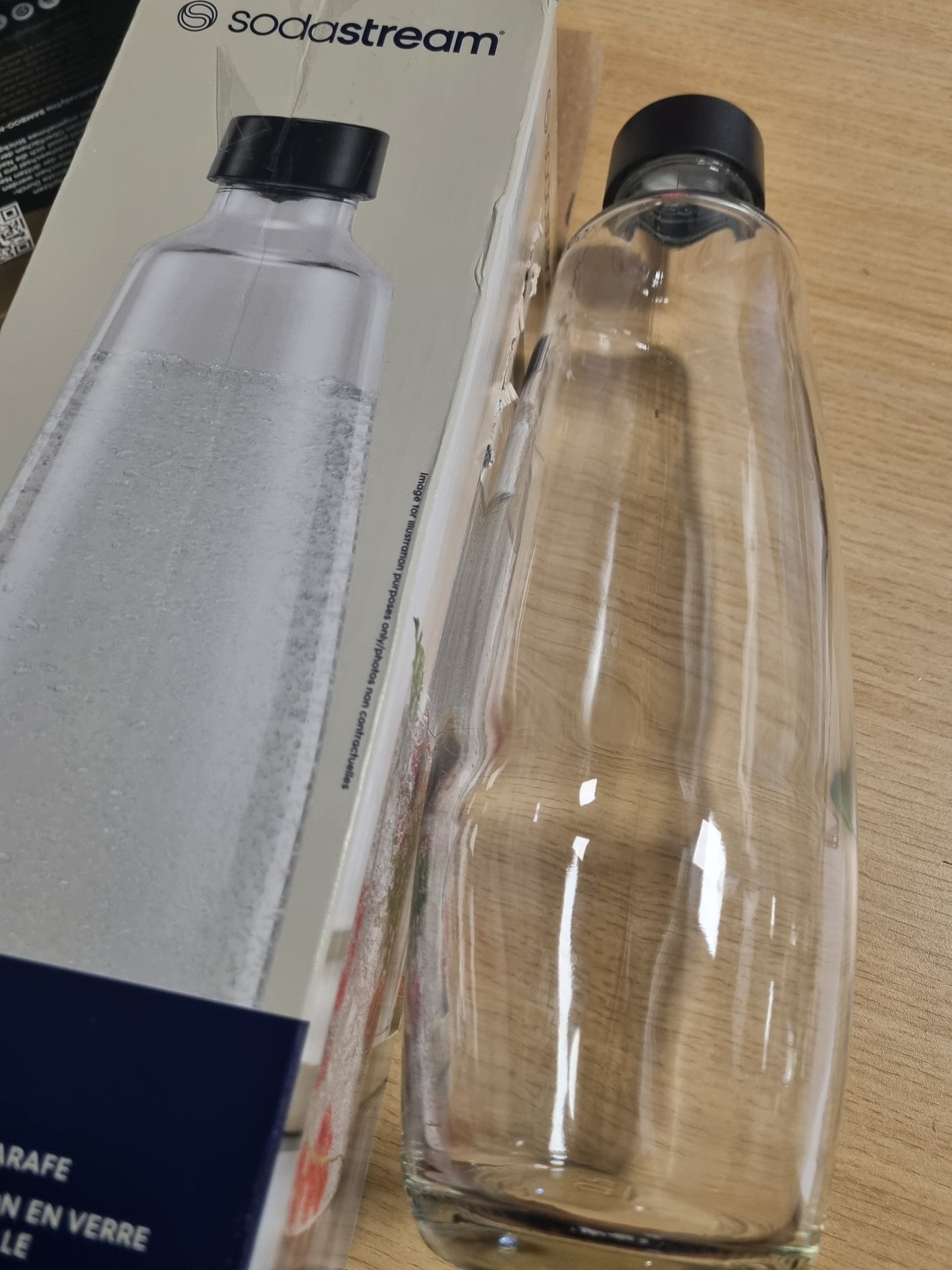 180116 - SODASTREAM Karafë Qelqi DUO për Ujë të Gazuar dhe Sodë, I Sigurt për Përdorim në Lavastovilje, Transparent