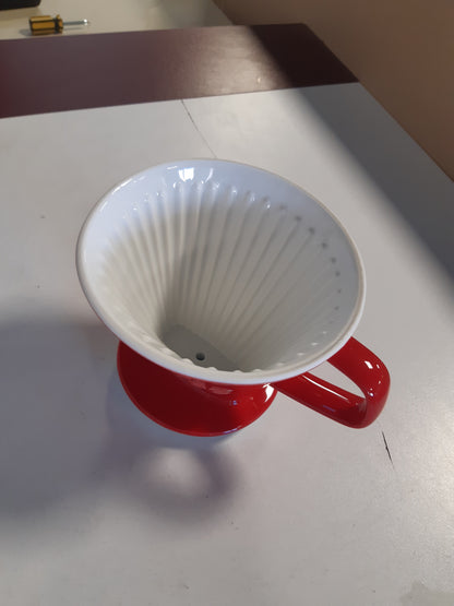 215646 - Filtër kafeje prej porcelani, Filtri Madhësia 4 (i Kuq)