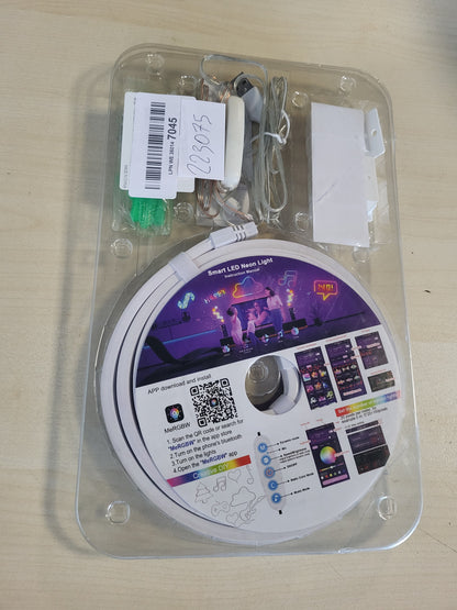 223075 - NEON Shirita LED 3M MeRGBW-Home, Drita LED Neoni RGB prej Silikoni, të Bëra Vetë, të Kontrolluara nga Aplikacioni, Kontroll Inteligjent i Segmentuar, Modalitet Muzike dhe Skenë Ylberi për Dhomë Lojërash, Festë, Dhomë Gjumi