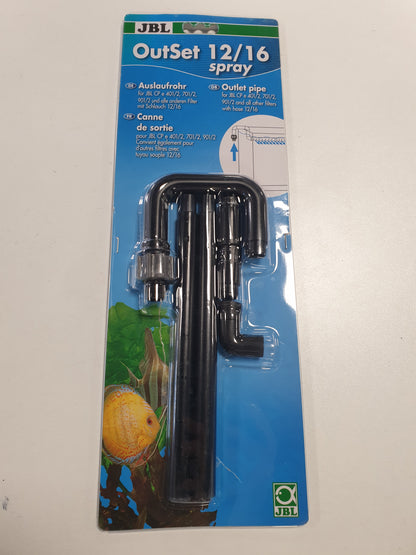 223935 - JBL OutSet Spray 60157 Set për kthimin e ujit me grykë dhe tub spërkatës 2 pjesë për akuariume, CristalProfi e401-901
