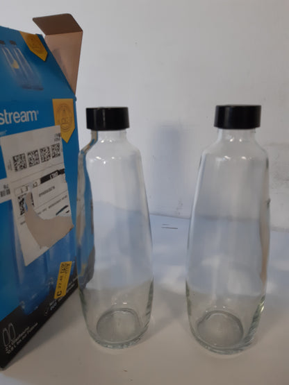 206030 - SODASTREAM Shishe Qelqi DUO 1L, E Pajtueshme me DUO dhe E-DUO, Mund të Lajet në Lavastovilje, Dizajn Elegant, Set Prej 2 Copë